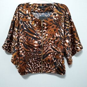 Andrew Marc Animal Print Blouse